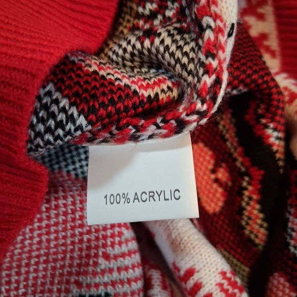 Hard Rock Hotel &Casino Tulsa Santa Ugly Christmas Sweater Mens Large Biker Rock - Picture 6 of 6